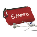 Retractable Ear Buds in Phone Holder Pouch